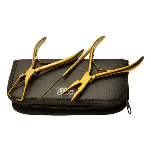 8 (Professional 3-Piece Hair Extension Pliers Kit in Gold)